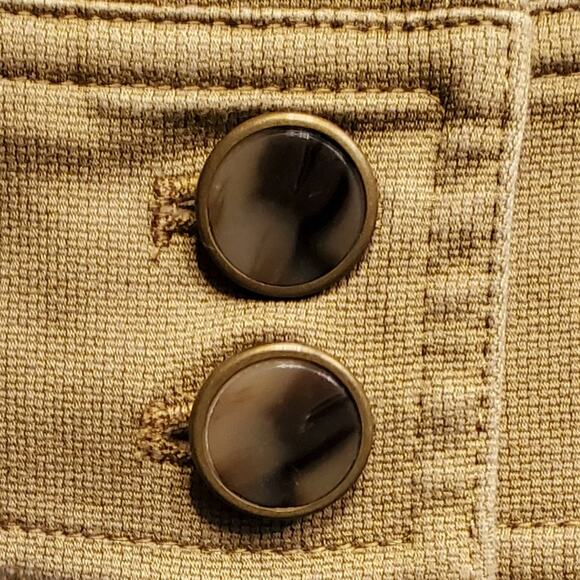 Anne Klein Tan Cropped Denim Jacket Medium - Picture 2 of 5